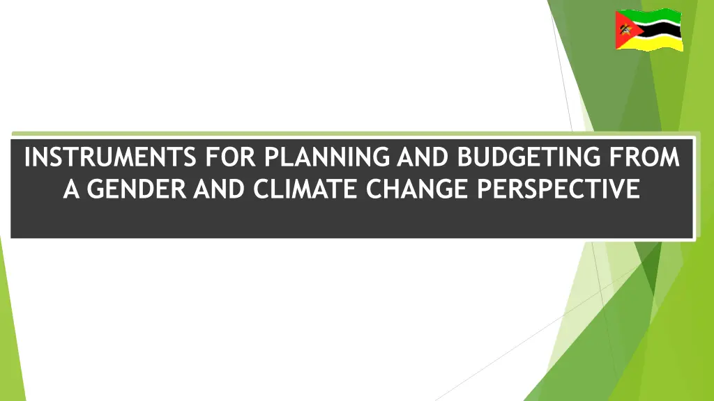 instruments for planning and budgeting from