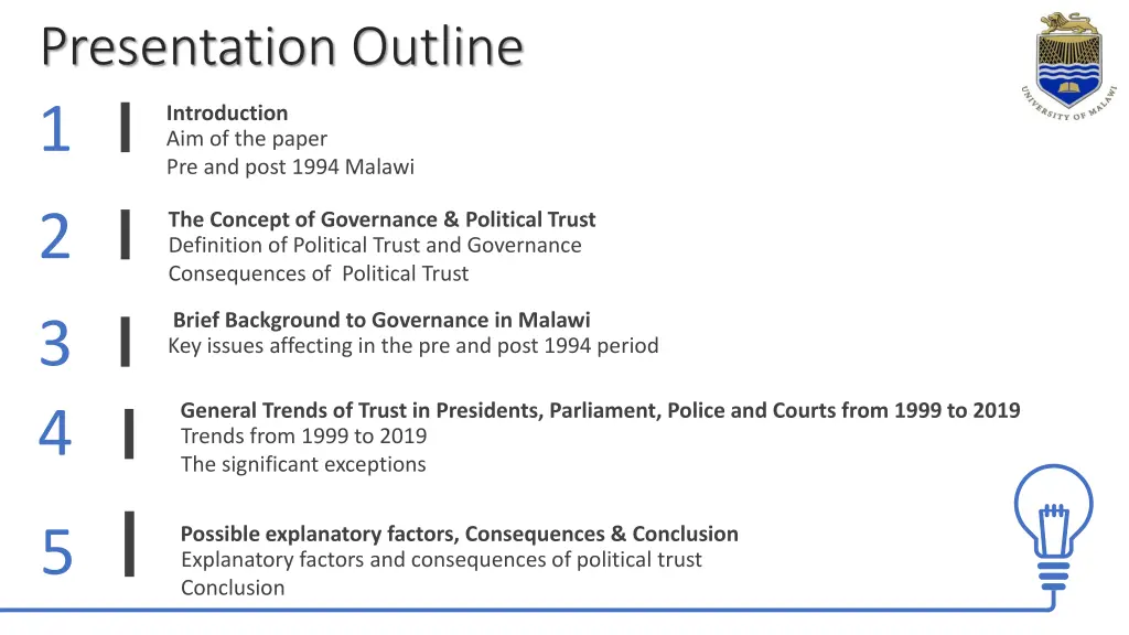 presentation outline 1 pre and post 1994 malawi