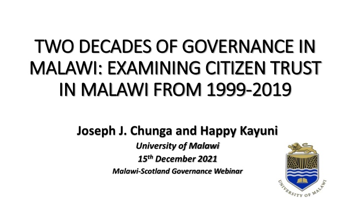 two decades of governance in two decades