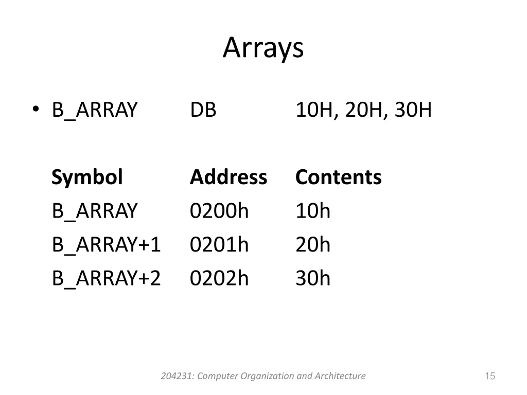 arrays