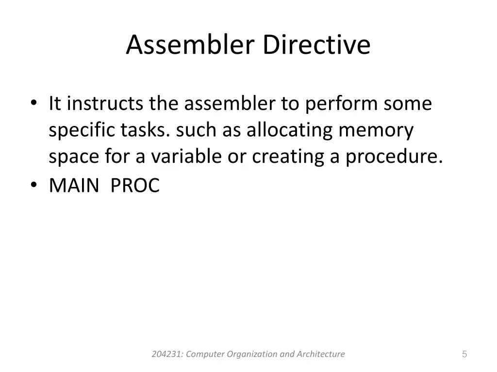 assembler directive