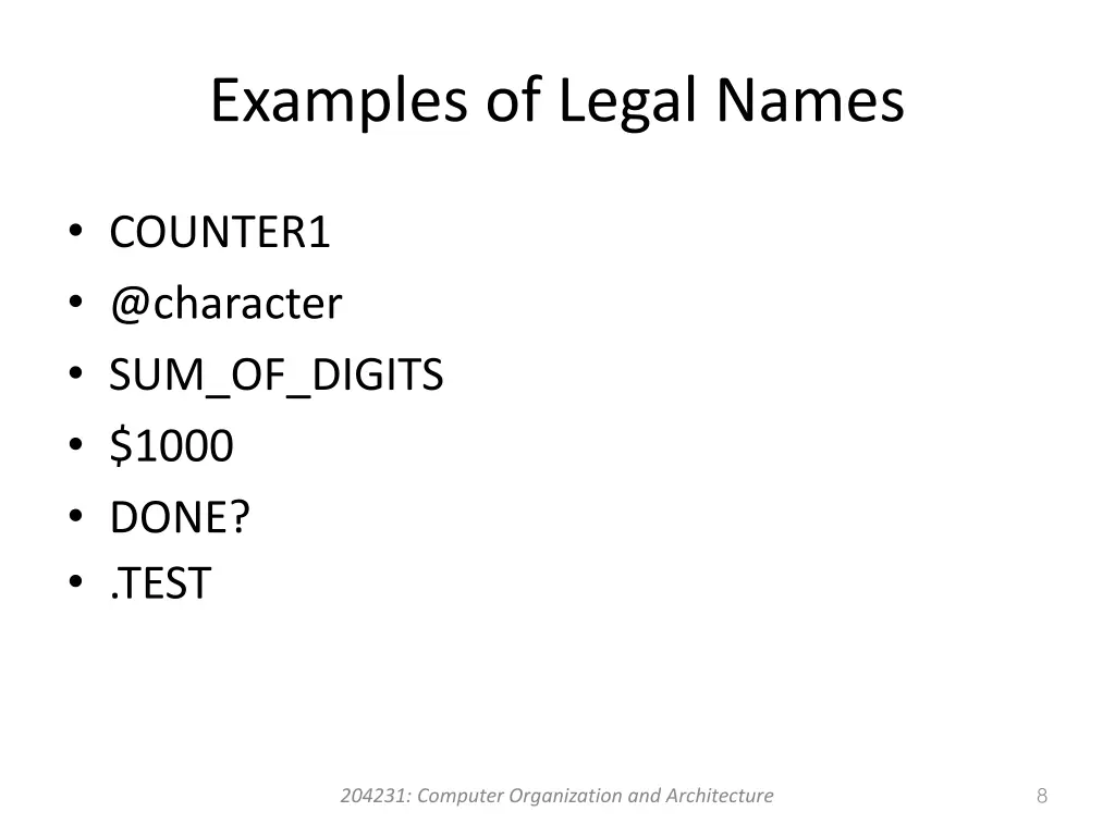 examples of legal names