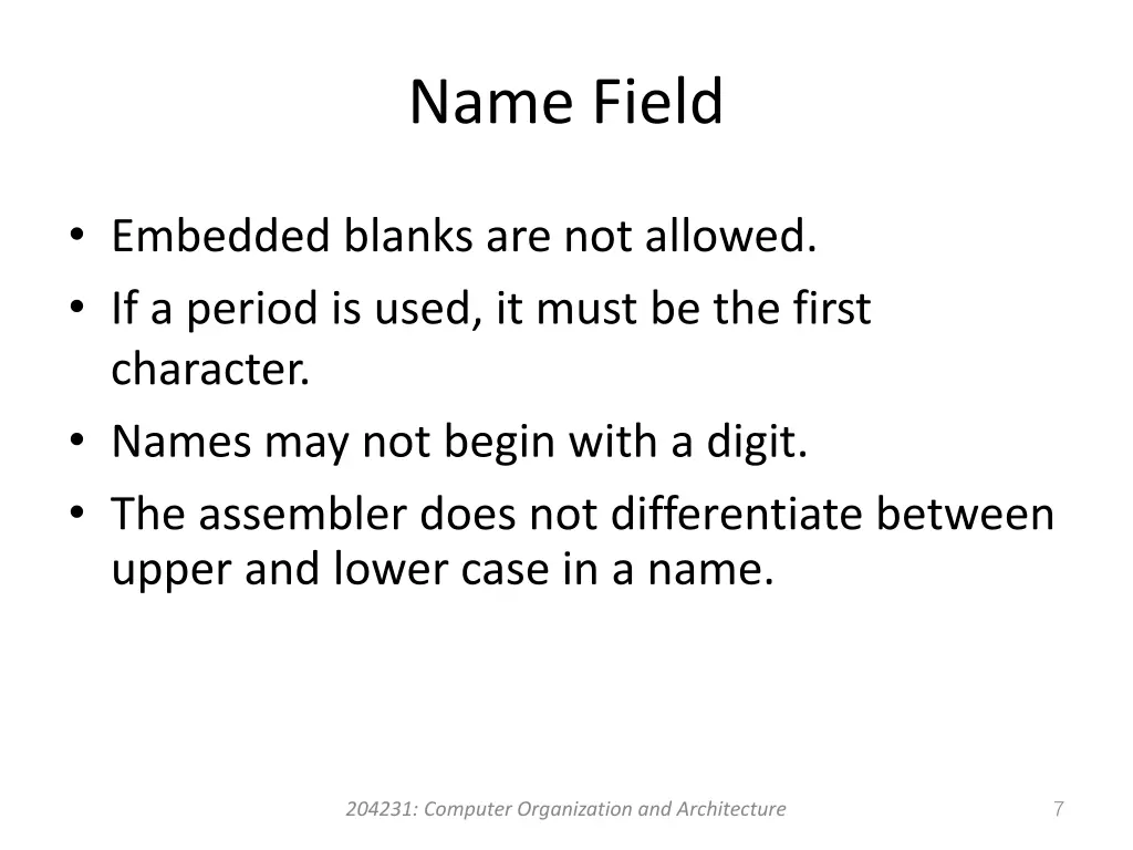 name field 1