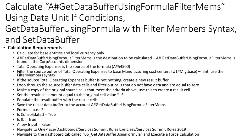 calculate a getdatabufferusingformulafiltermems