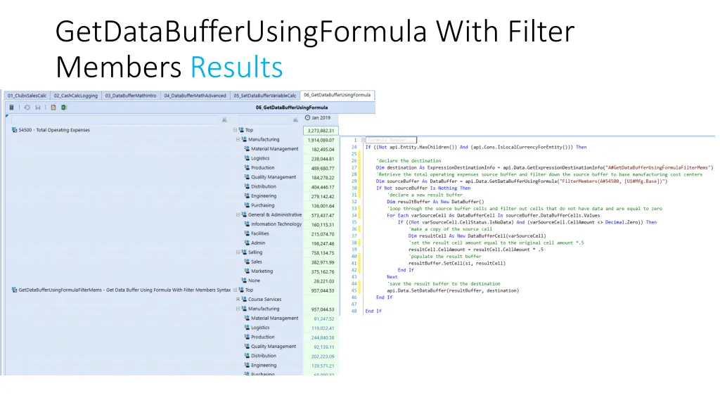 getdatabufferusingformula with filter members