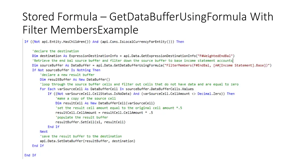 stored formula getdatabufferusingformula with