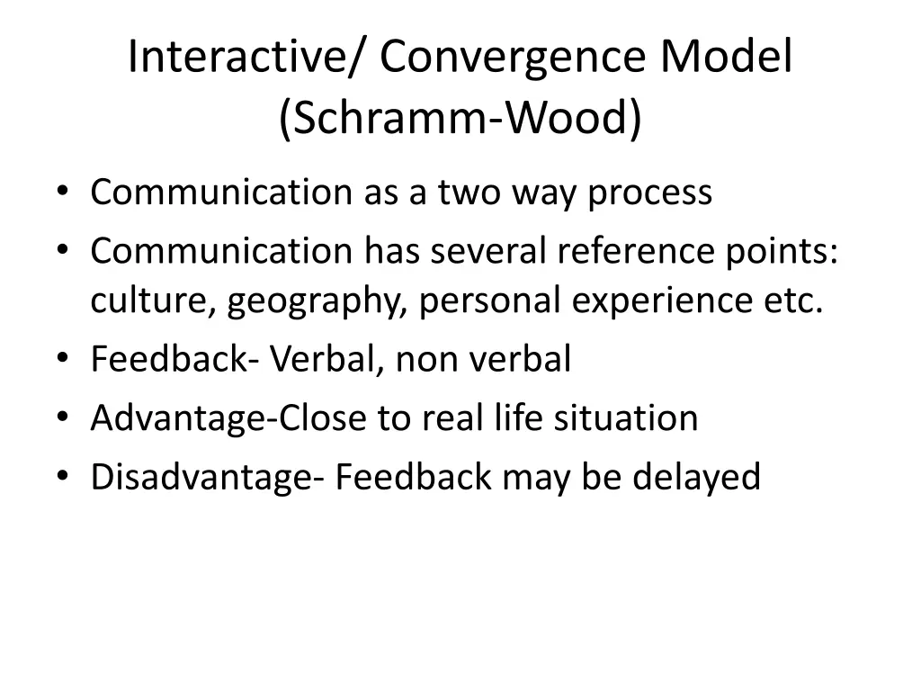 interactive convergence model schramm wood