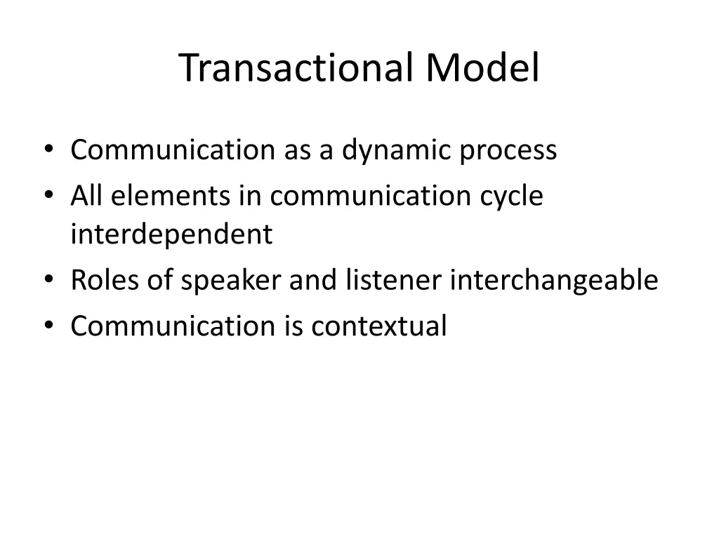 transactional model