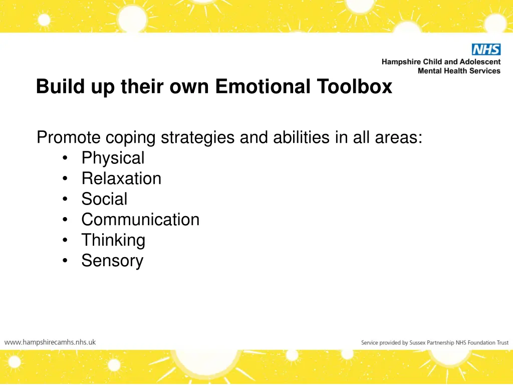 build up their own emotional toolbox