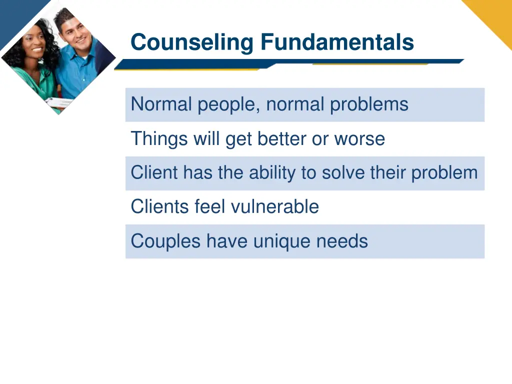 counseling fundamentals