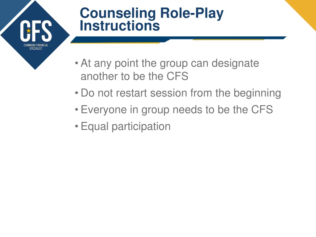 counseling role play instructions 3