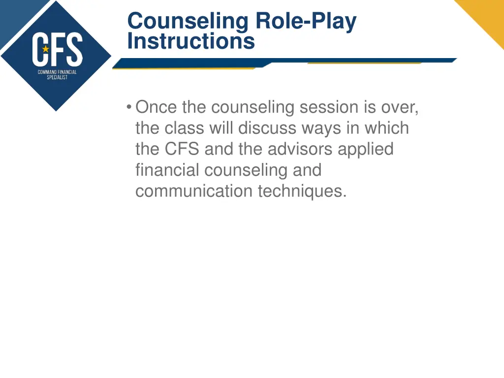 counseling role play instructions 4