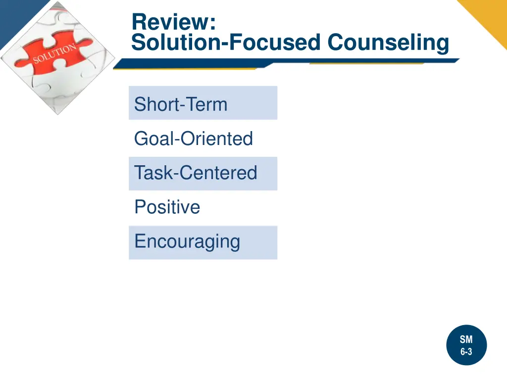 review solution focused counseling