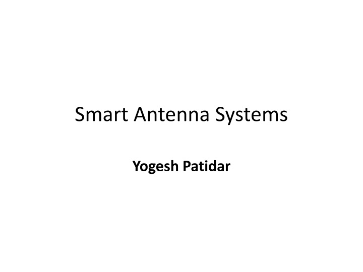 smart antenna systems