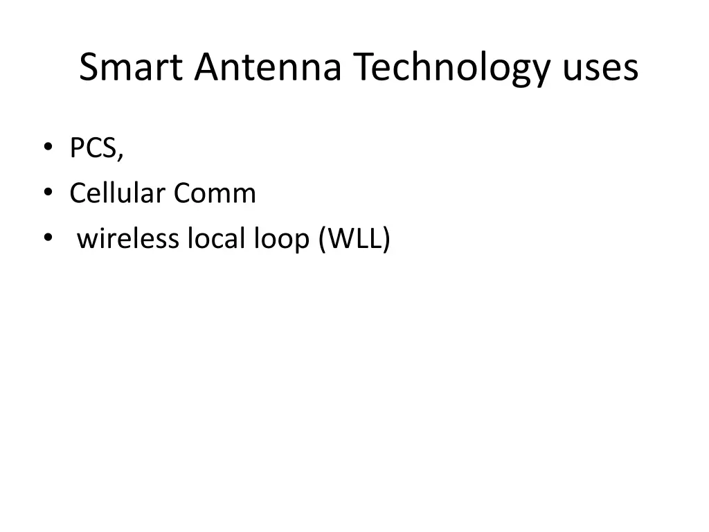 smart antenna technology uses