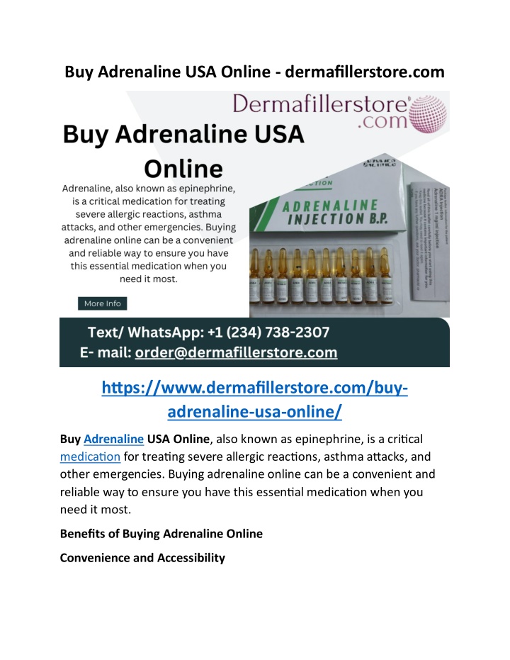 buy adrenaline usa online dermafillerstore com