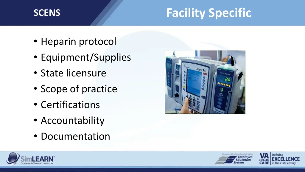 facility specific