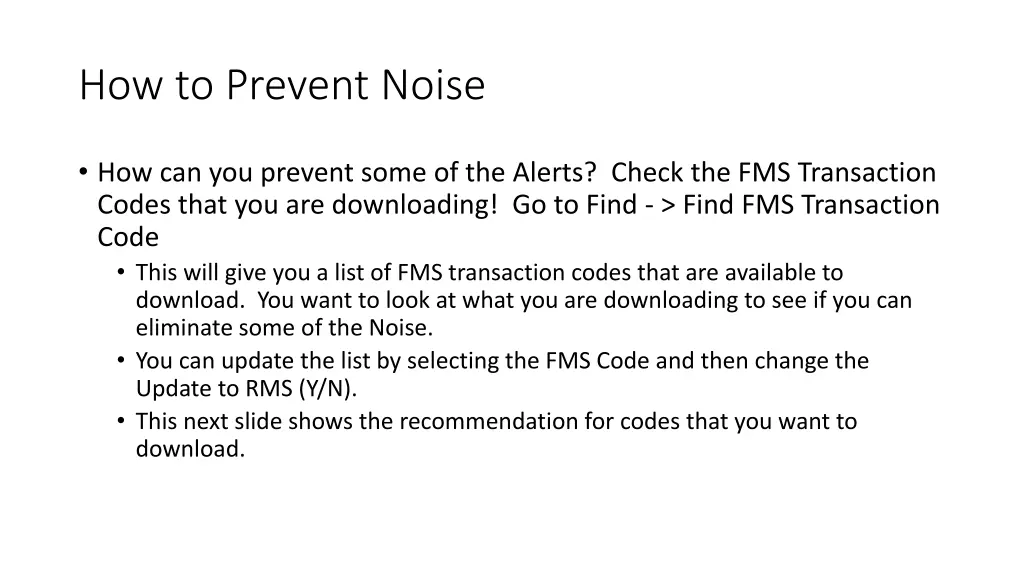 how to prevent noise