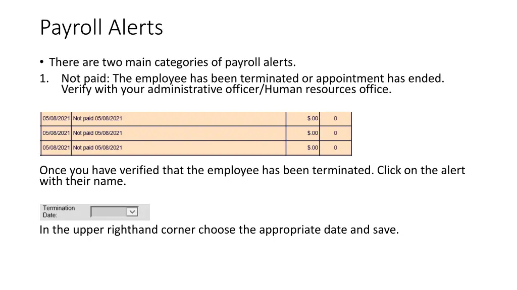 payroll alerts