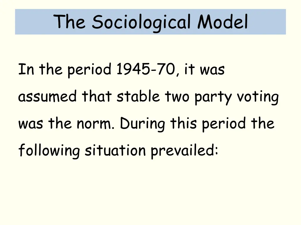 the sociological model 1