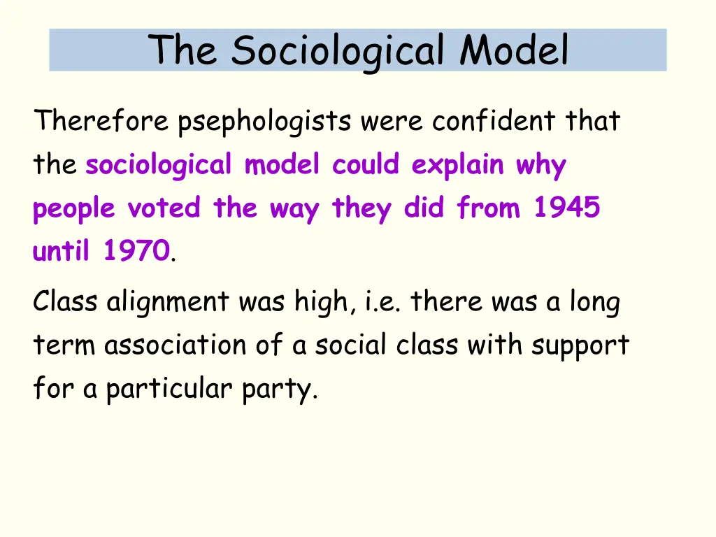 the sociological model 3