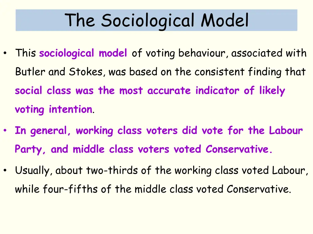 the sociological model