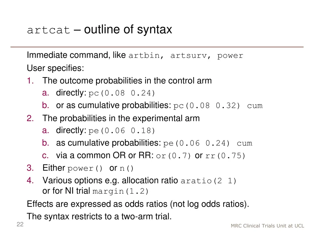 artcat outline of syntax