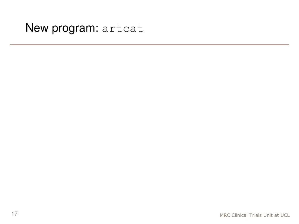 new program artcat