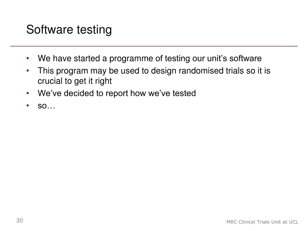 software testing