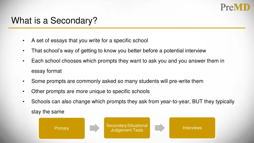 what is a secondary