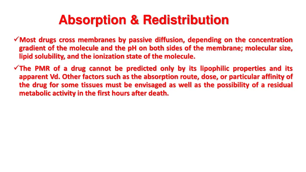 absorption redistribution