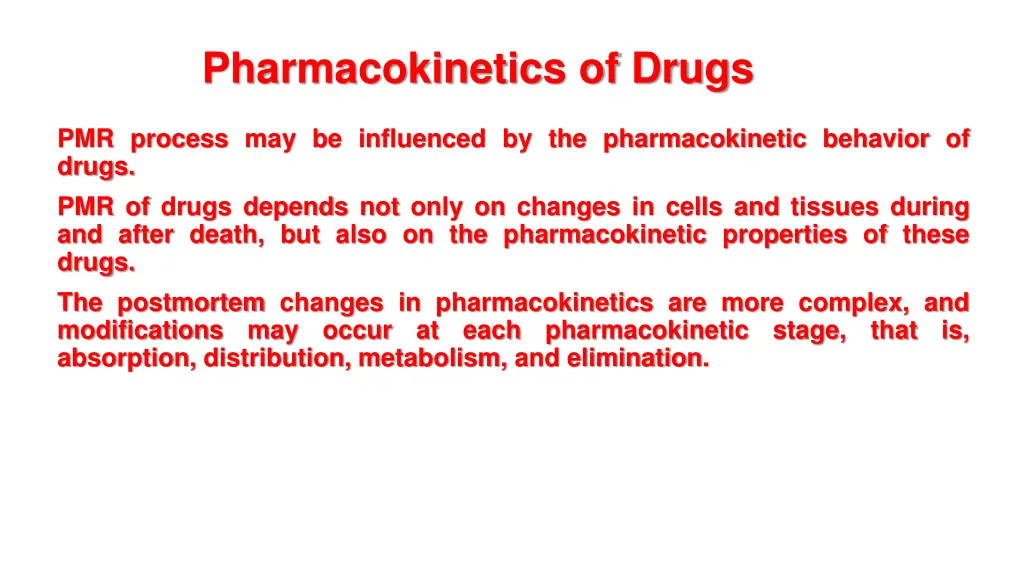 pharmacokinetics of drugs