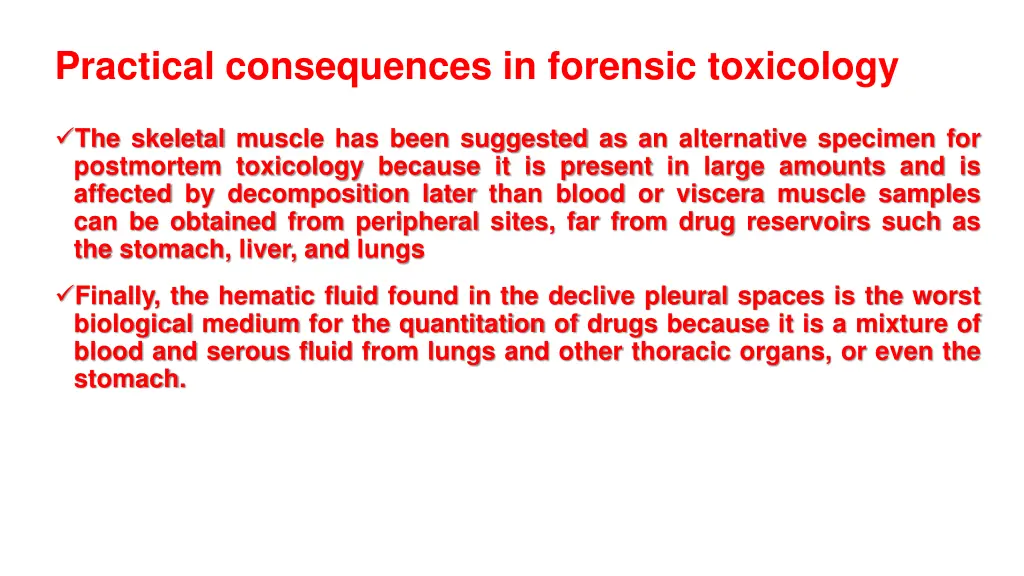 practical consequences in forensic toxicology 1