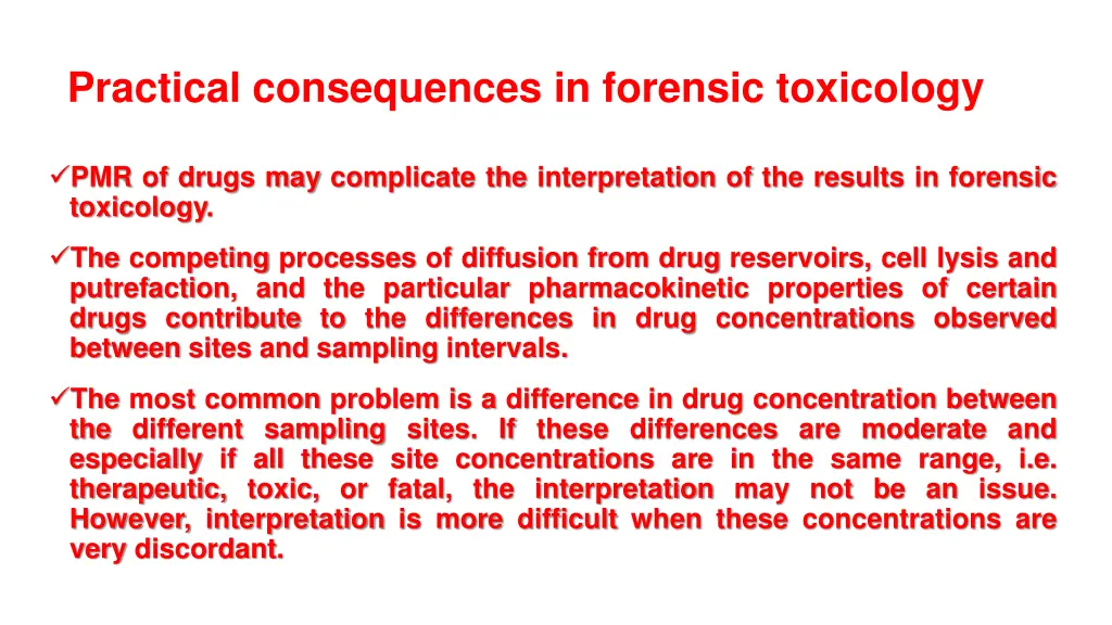 practical consequences in forensic toxicology 2