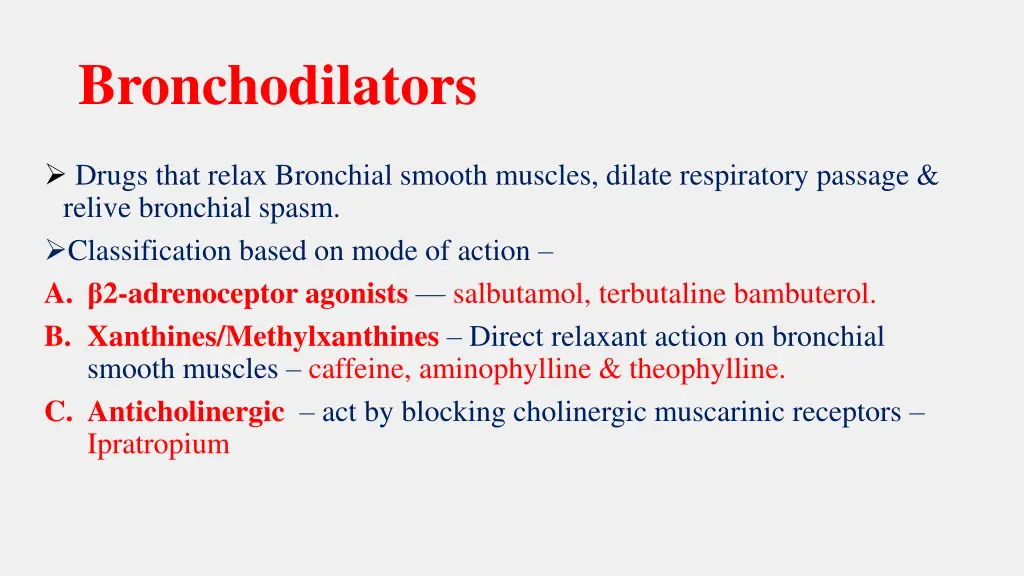 bronchodilators