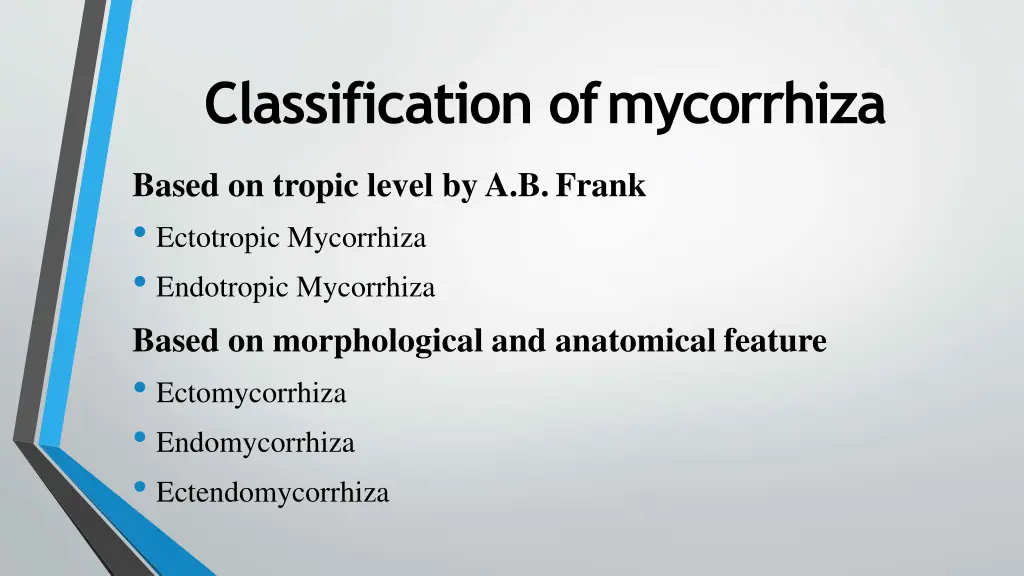 classification ofmycorrhiza