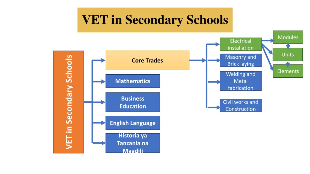 vet in secondary schools