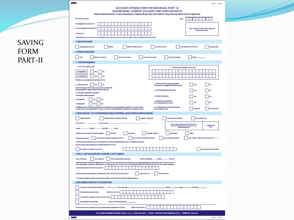 saving form part ii