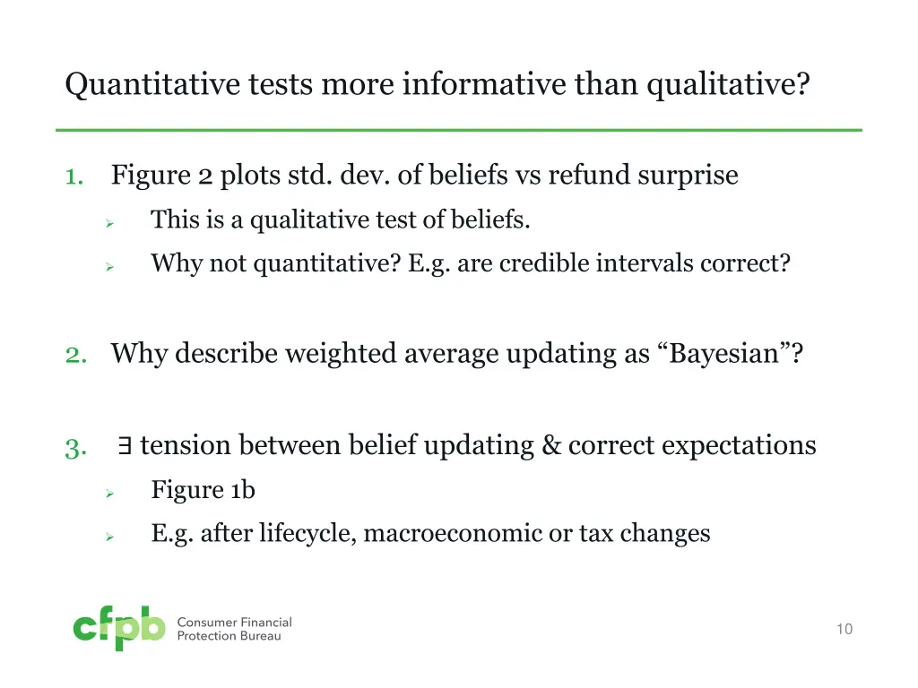 quantitative tests more informative than