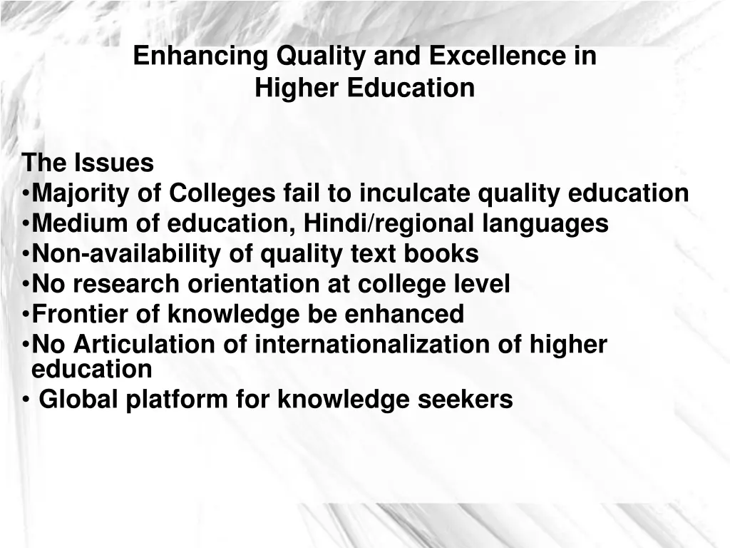 enhancing quality and excellence in higher