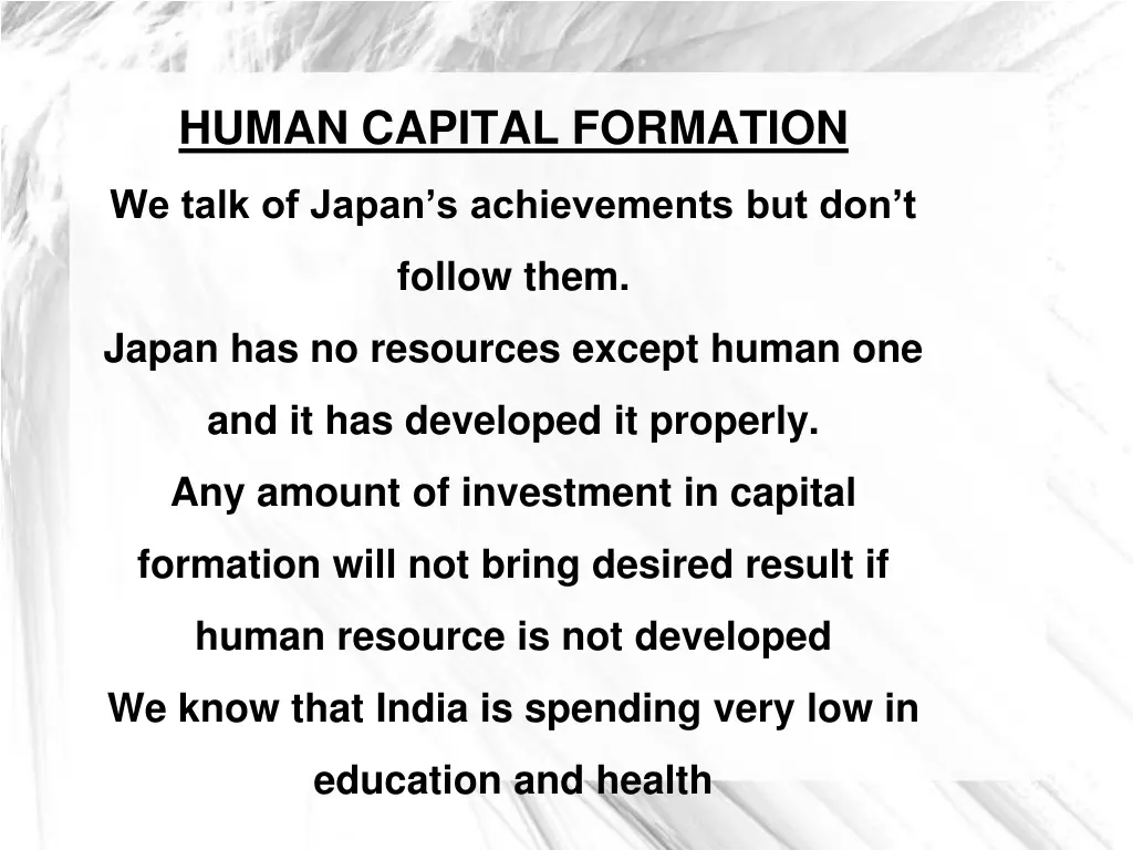 human capital formation