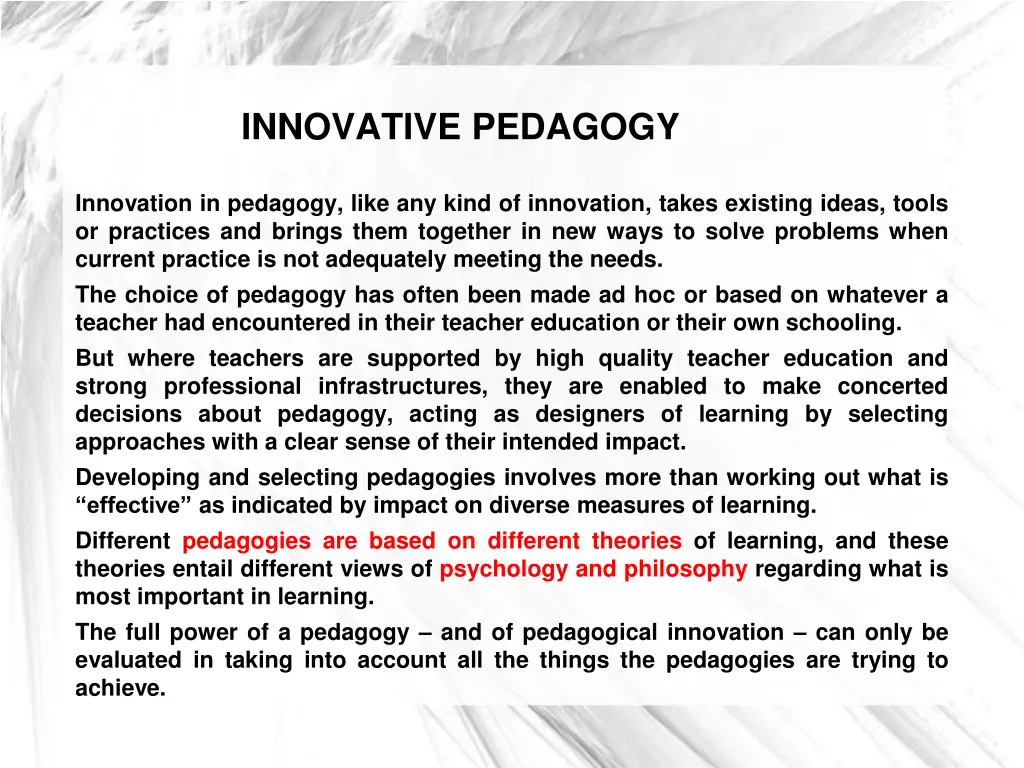 innovative pedagogy