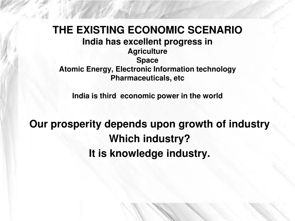 the existing economic scenario india