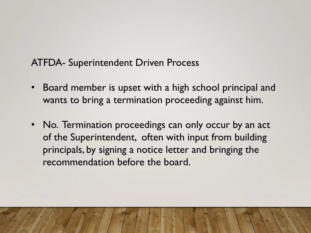 atfda superintendent driven process