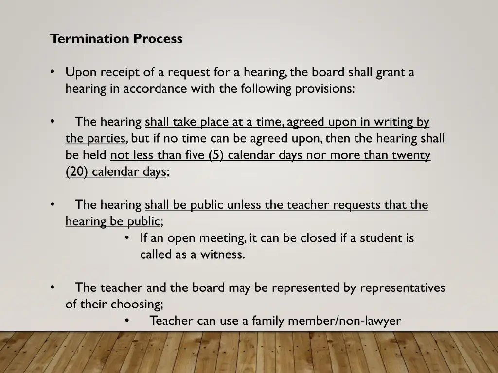 termination process 5