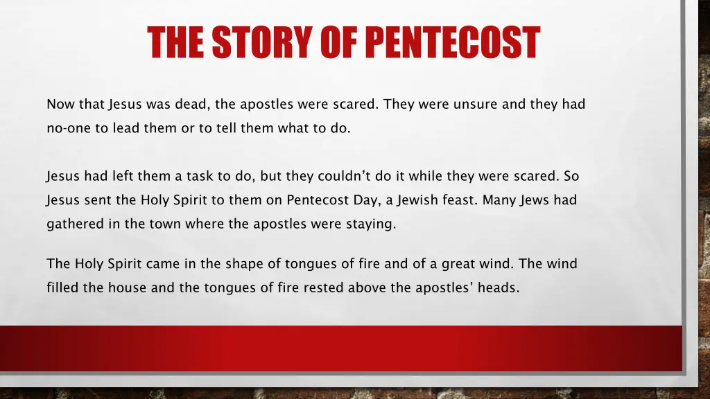 the story of pentecost