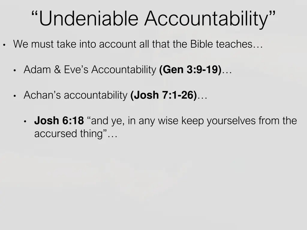 undeniable accountability 2