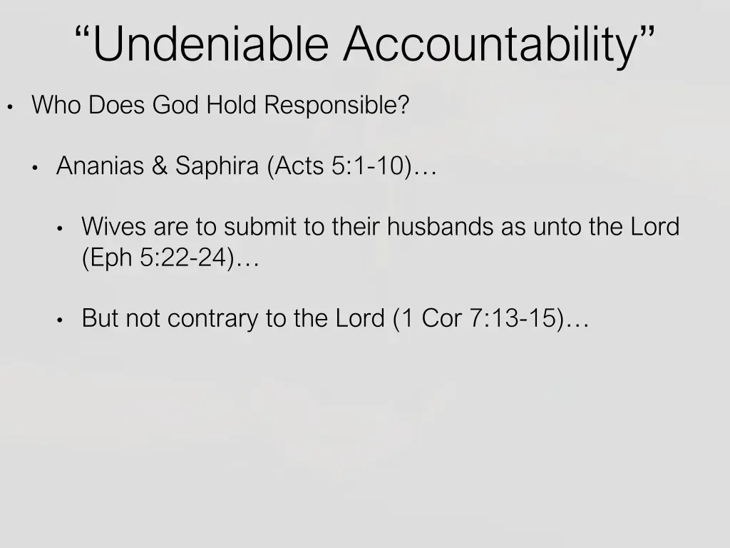 undeniable accountability 7