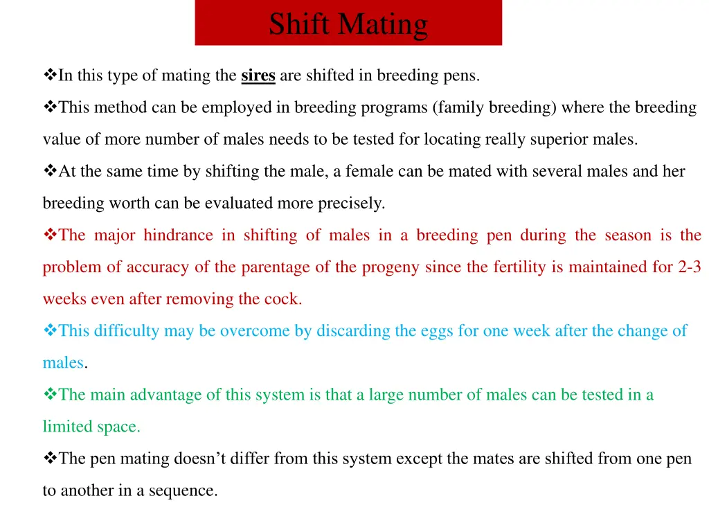 shift mating