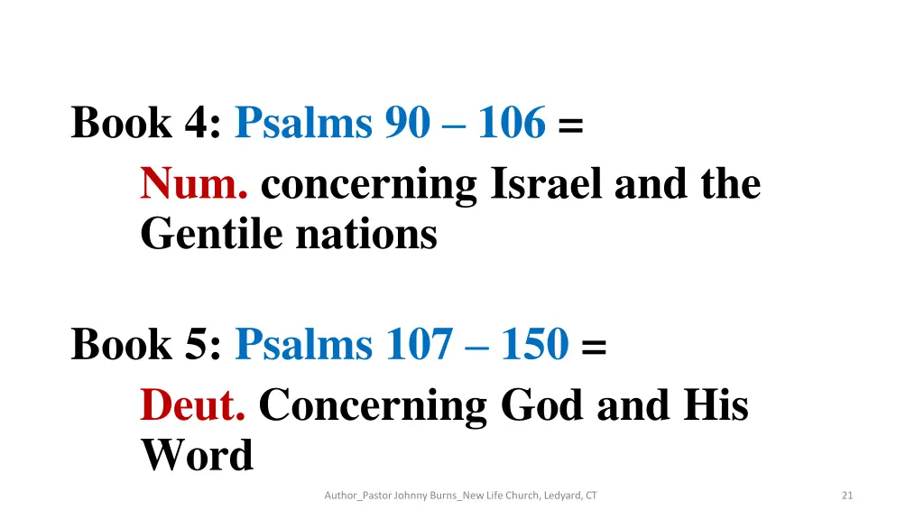 book 4 psalms 90 106 num concerning israel